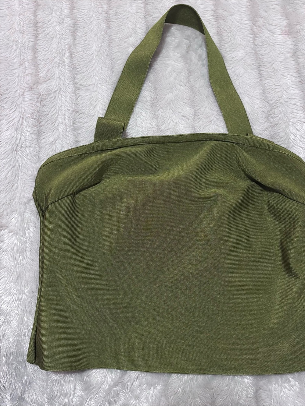 Olive Green Women's Halter Bandage Top